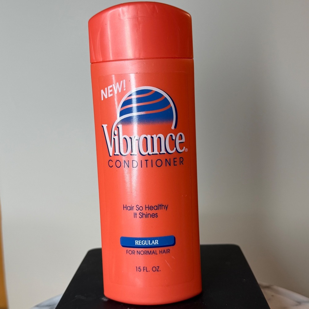 Vintage Vibrance Regular Conditioner‎ Normal Hair 15oz Orange Bottle 90s Prop
